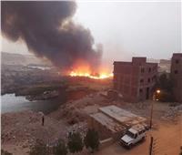 حريق هائل في زراعات محمية سالوجا وغزال بأسوان.. صور