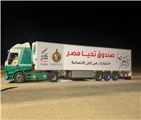 وصول أكبر قافلة مساعدات من بيت الزكاة والصدقات المصري إلى معبر رفح
