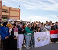 جامعة الملك سلمان الدولية تنظم  مسيرة لمشاركة طلابها إلى المقرات الانتخابية