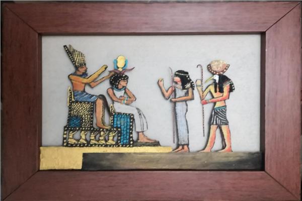 لوحات ومجسمات مستوحاه من الحضارة المصرية القديمة