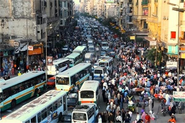 ازدحام شوارع القاهرة بالزيادة السكانية 