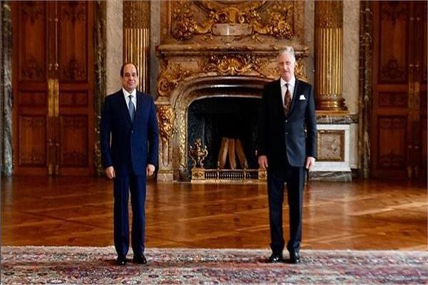 الرئيس السيسي وملك بلجيكا