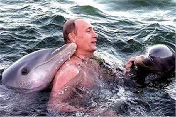 الرئيس الروسي يسبح في الصباح