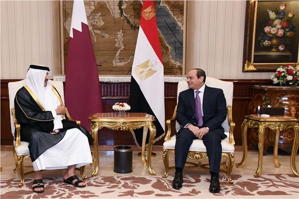 استقبال الرئيس لأمير دولة قطر