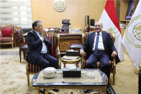 جانب من لقاء وزير العدل المصرى ونظيره المغربى