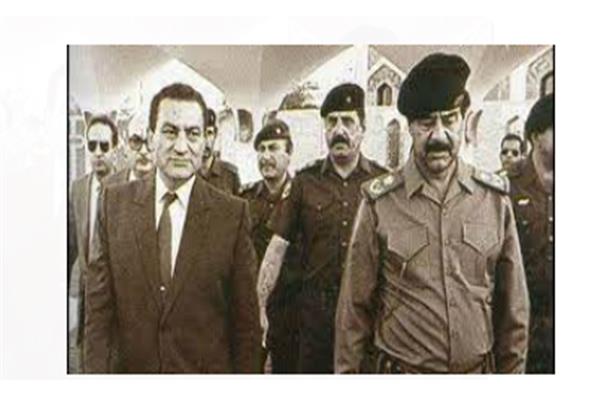 صدام حسين في اول زيارة رسمية الى مصر