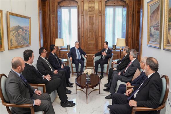 وفد لبنانى يلتقى الرئيس الأسد
