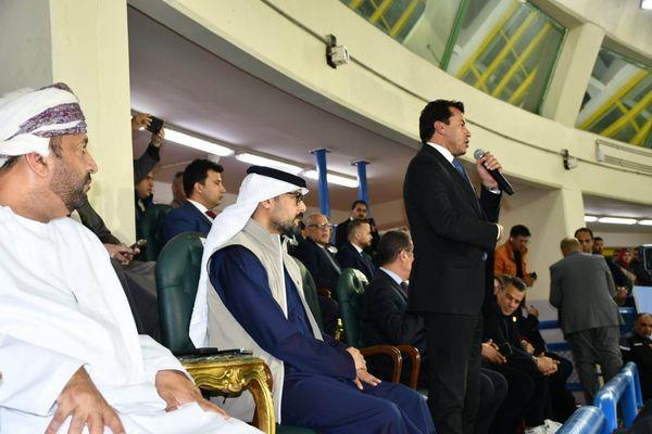 أشرف صبحي في افتتاح البطولة العربية للأندية للكرة الطائرة
