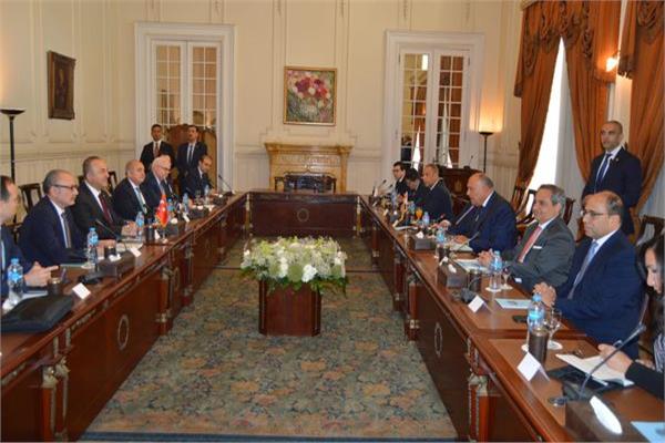  جلسة المباحثات بين الوفدين المصري والتركي برئاسة