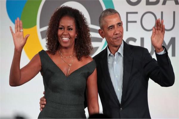 ميشيل أوباما وزوجها