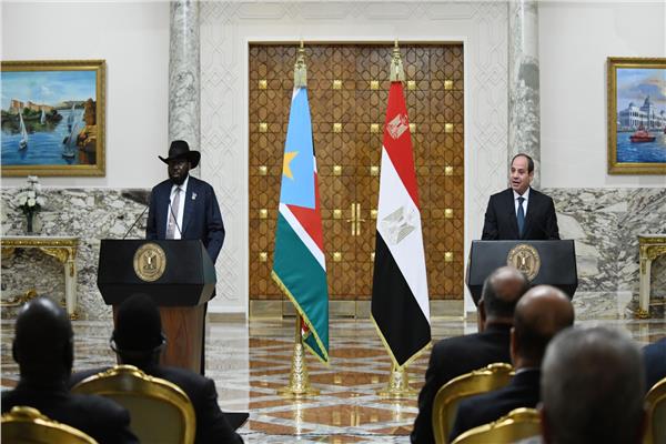 الرئيس عبد الفتاح السيسي والرئيس جنوب السودان