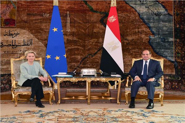 الرئيس عبد الفتاح السيسي يستقبل  رئيسة مفوضية الاتحاد الأوروبي