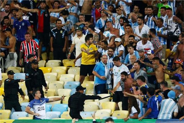 أحداث الشغب في مباراة البرازيل والأرجنتين