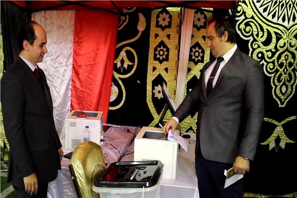 المستشار باسم سعيد متولي خلال إشرافه على إحدى اللجان الانتخابية
