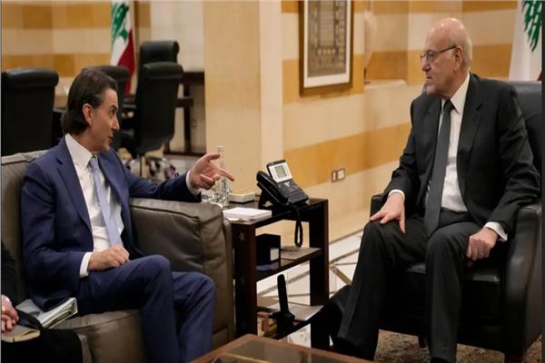 لقاء رئيس الوزراء اللبناني بمبعوث بايدن