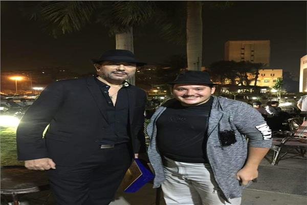 الفنان إبراهيم أبو شقرة مع الفنان أحمد وفيق