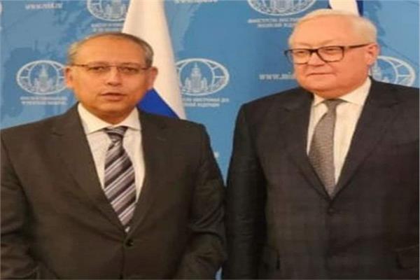 سفير مصر في موسكو السفير نزيه النجاري مع نظيره الروسي