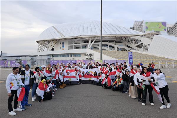 الوفد المصري المشارك في مهرجان الشباب بروسيا