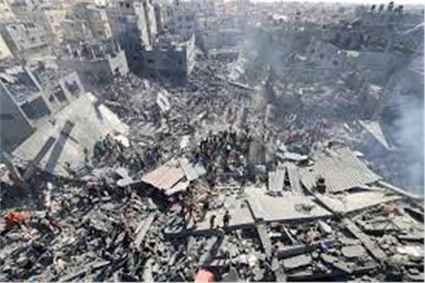 اثار القصف الاسرائيلي على غزة