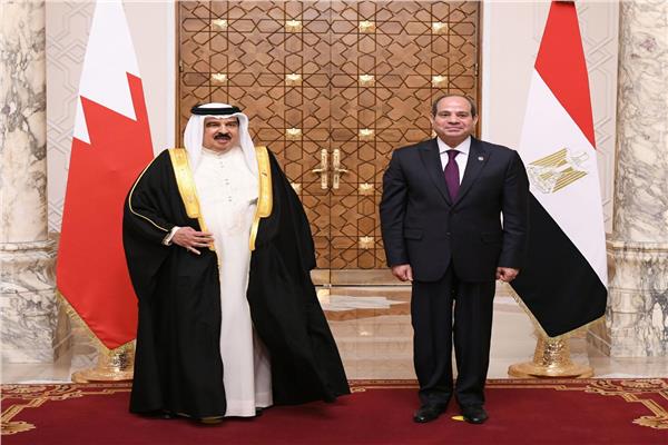 الرئيس عبــد الفتــاح السيســى يستقبل ملك البحرين
