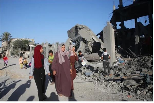  أحد المنازل التي دمرها جيش الاحتلال في غزة ـ أرشيفية