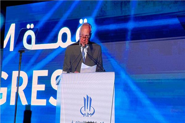 أحمد أبو الغيط الأمين العام لجامعة الدول العربية خلال القاء الكلمة