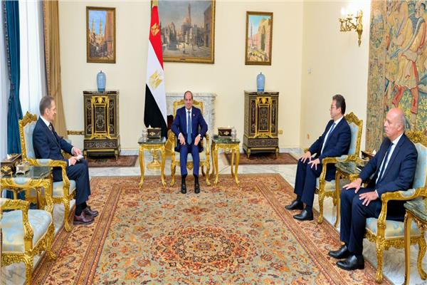 الرئيس السيسي خلال الاجتماع
