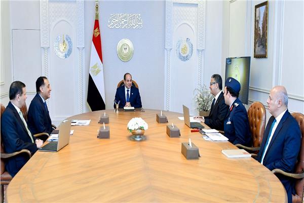 الرئيس السيسي خلال الاجتماع