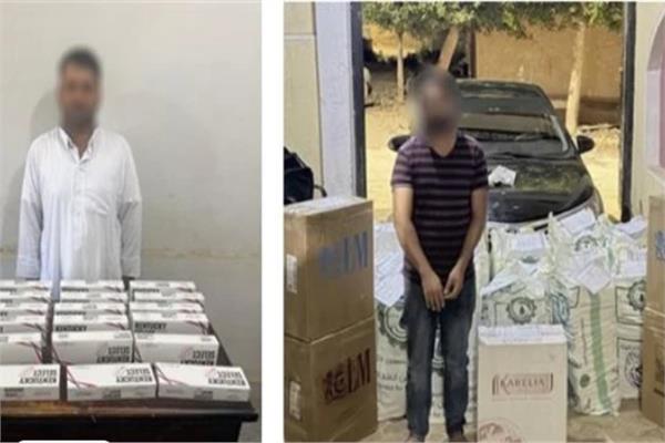 المتهمين عقب القبض عليهم 