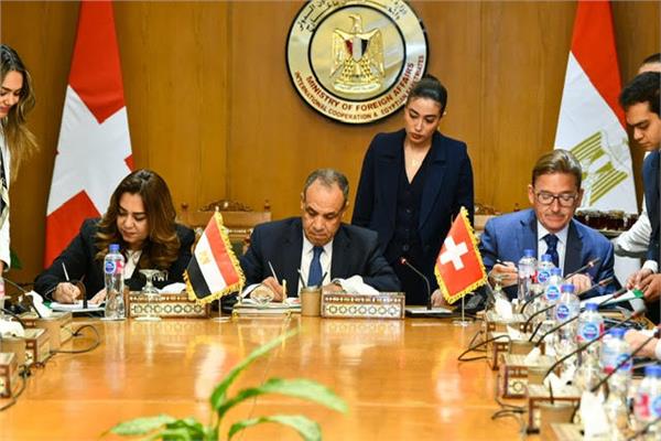 مراسم التوقيع في مقر وزارة الخارجية بالعاصمة الجديدة بحضور قيادات الوزارتين