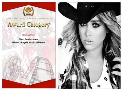  أنجيلا مراد تفوز بجائزة أفضل ممثلة عن فيلمها "تاء التأنيث" 