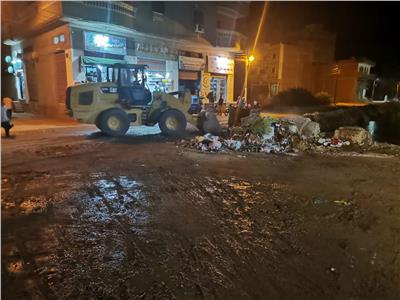 تكثيف حملات النظافة والتجميل ثانى أيام العيد فى شوارع بيلا بكفرالشيخ