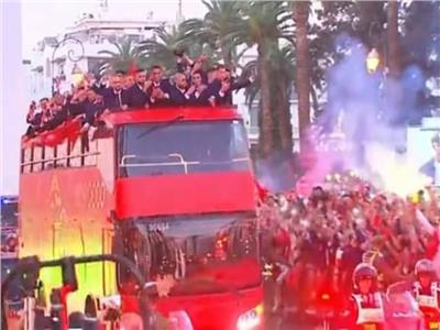 استقبال شعبي لمنتخب المغرب بعد الإنجاز التاريخي في مونديال 2022