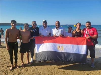 منتخب مصر يحقق ذهبية تتابع السباحة مونو بدورة ألعاب البحر المتوسط الشاطئية