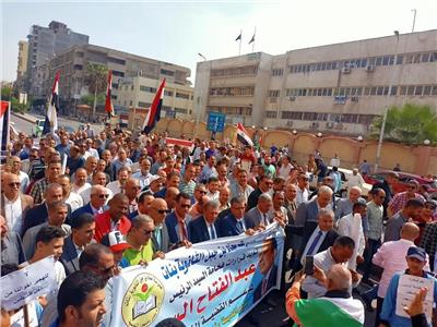  تظاهرة في «البحيرة» لدعم فلسطين وقرارات الرئيس السيسي