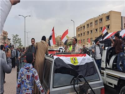 مسيرة حاشدة لتأييد المرشح الرئاسى عبد الفتاح السيسى بمدينة 6 أكتوبر