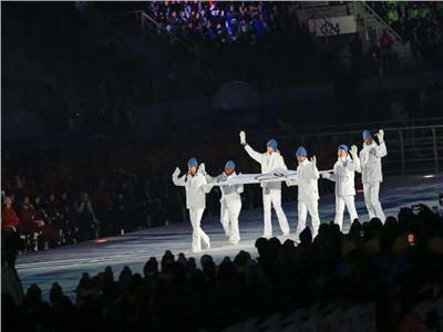 مصر تحمل العلم الأولمبي في افتتاح الأولمبياد الشتوية بكوريا 