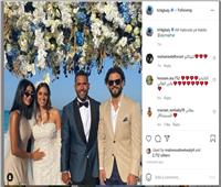 حسام غالى وزوجته فى حفل زفاف مدرب اللياقة البدنية علي مظهر