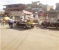  الباعة الجائلون يحتلون شوارع مدينة ببا فى بني سويف