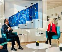 السيسي يلتقي رئيس المفوضية الأوروبية بالعاصمة البلجيكية بروكسل 