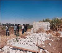 حملة مكبرة لإزالة التعديات على الأراضي الزراعية بقرية المريس غرب الاقصر