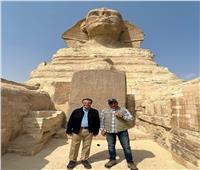 وزير السياحة والآثار الأردني يعرب عن سعادته لزيارة الأهرامات وأبو الهول