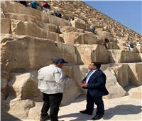 منطقة آثار أهرامات الجيزة  تستقبل وزير الدولة البريطاني لشئون شمال إفريقيا 