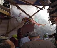 خسائر بالملايين في حريق سوق المنشيه بالأسكندريه