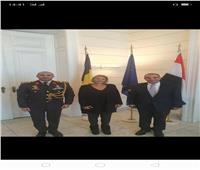 السفير المصري في بروكسل يلتقي مع وزيرة الدفاع البلجيكية