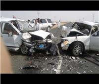 إصابة 6 أشخاص في حادث تصادم 4 سيارات بمحور جيهان السادات 
