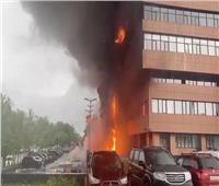  اندلاع حريق هائل بالمركز التجاري في موسكو