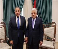 الرئيس الفلسطيني محمود عباس يستقبل السفير المصري برام الله