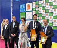 اللجنة المنظمة لألعاب البحر المتوسط تكرم المصري محمد شعبان لإدارته لمنافسات التايكوندو