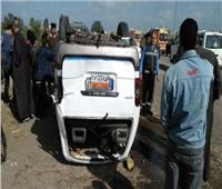 إصابة 7 أشخاص في حادث انقلاب سيارة بملوي جنوب المنيا